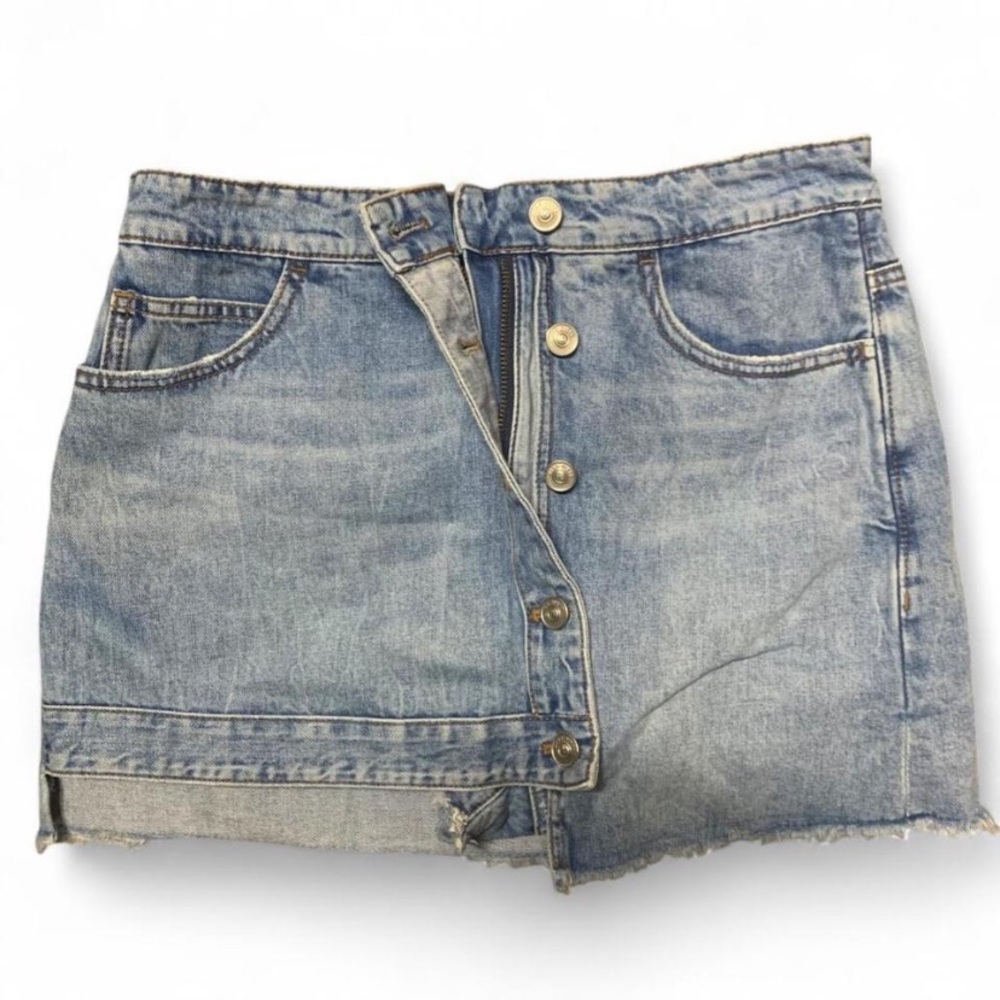 Archive Miss Sixty Denim Culotte Mini Skirt Y2K-Adjacent Button Front Size M 29 - Picture 8 of 16